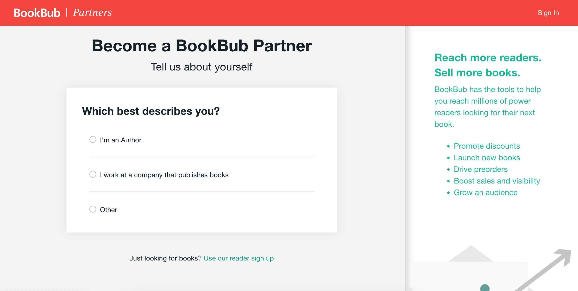 sign up with BookBub partner for your Author Profile