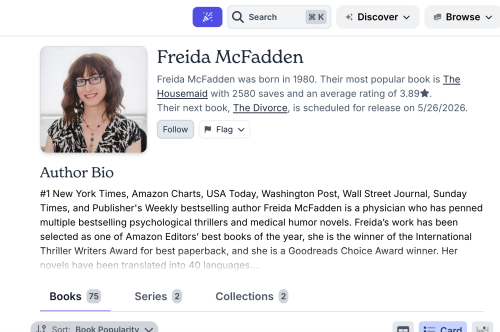 Correct and complete your author and book data